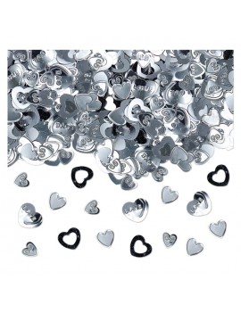 Confetti Decorativi Cuori Argento