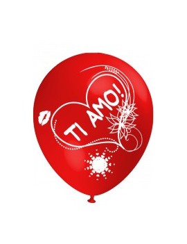 Palloncini in Lattice Rossi con Scritta Ti Amo