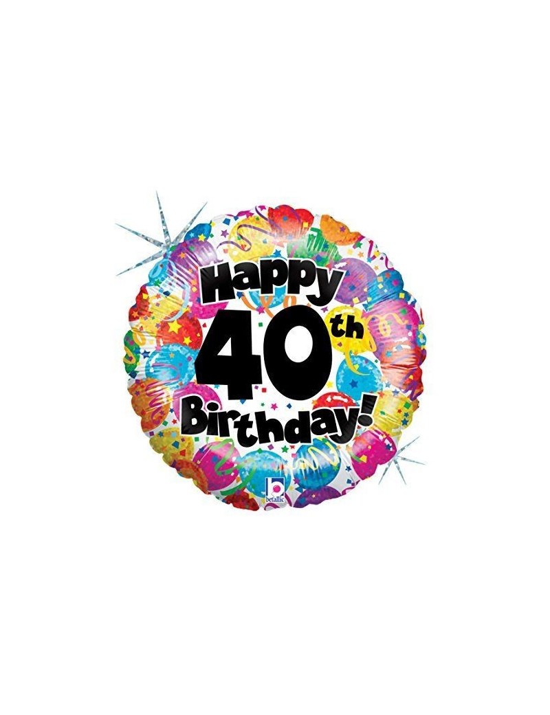 Palloncino Tondo Olografico Numero 40