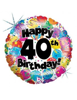 Palloncino Tondo Olografico Numero 40