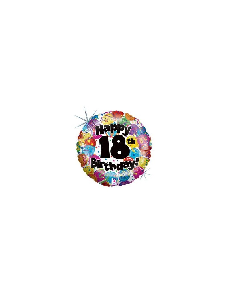 Palloncino Tondo Olografico Numero 18
