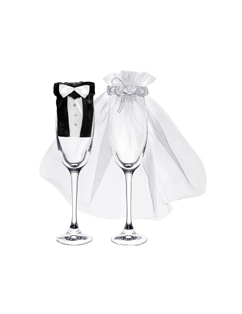 Copri Bicchieri Sposo e Sposa