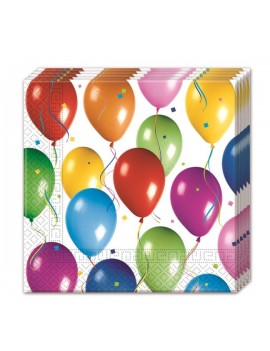 Tovaglioli di Carta Balloon Multicolor 33x33