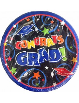 Piatti di Carta Laurea Congrats da 23 cm