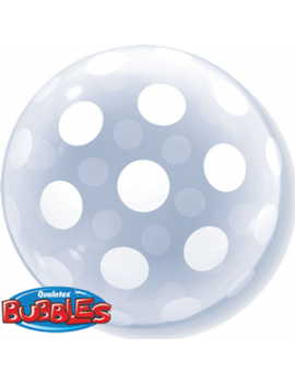 Palloncino Mylar Bubble Trasparente a Pois 20"