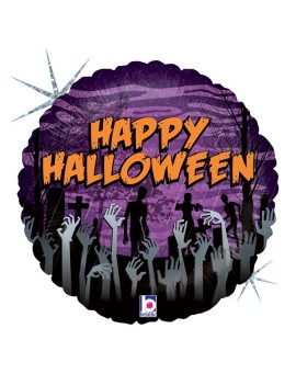 Palloncino Tondo Zombie Happy Halloween