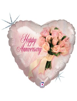 Palloncino Cuore Happy Anniversary