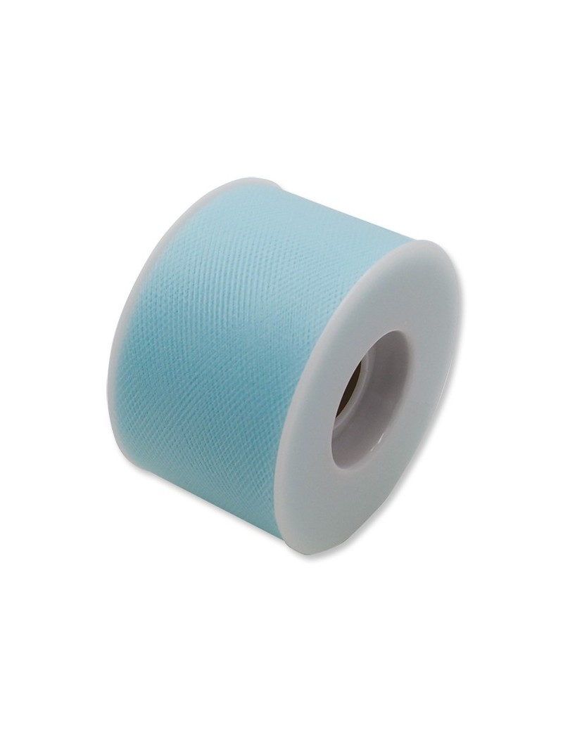 Tulle 5 cm x 50 mt colore Celeste Polvere