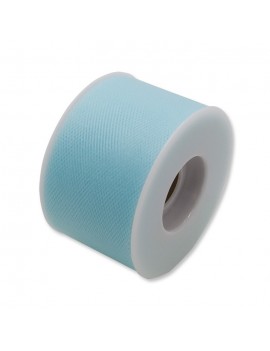 Tulle 5 cm x 50 mt colore Celeste Polvere