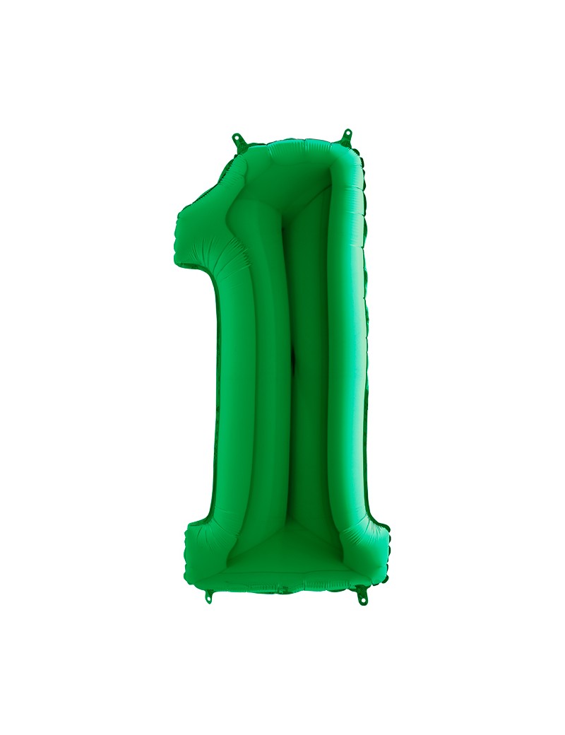 Palloncino Gigante Numero 1 (uno) - Verde
