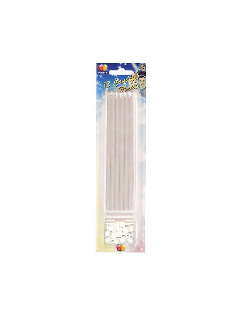 Candeline Matita Bianche (12 pz)