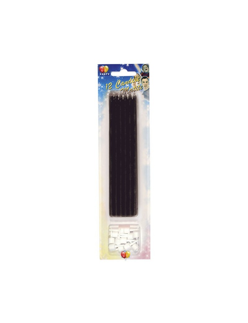 Candeline Matita Nere (12 pz)