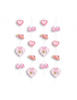 Festone Tendina Battesimo Rosa 