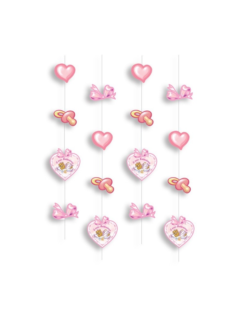 Festone Tendina Battesimo Rosa 