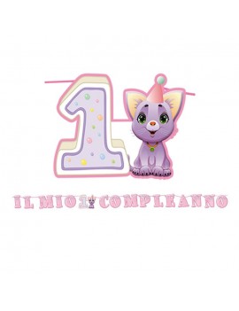 Festone Maxi 1 Compleanno Rosa