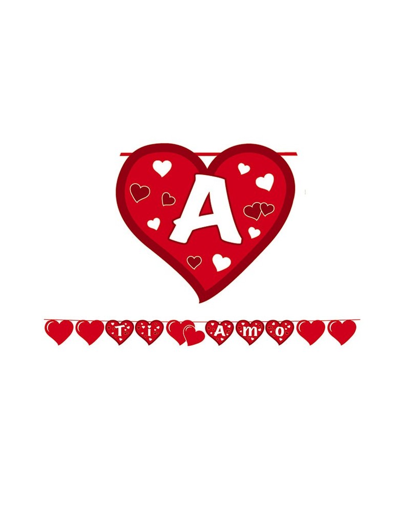 Festone Maxi Cuore Scritta Ti Amo