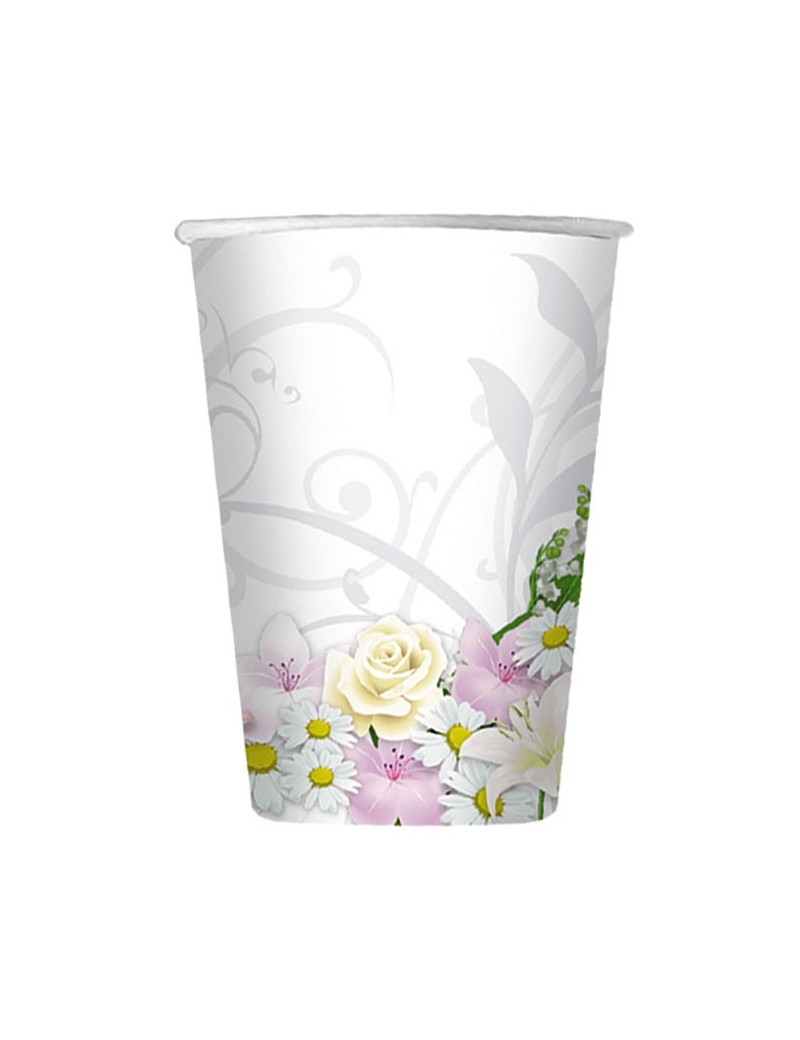 Bicchieri Bianchi Floreali (10 pz)