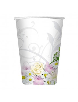 Bicchieri Bianchi Floreali (10 pz)