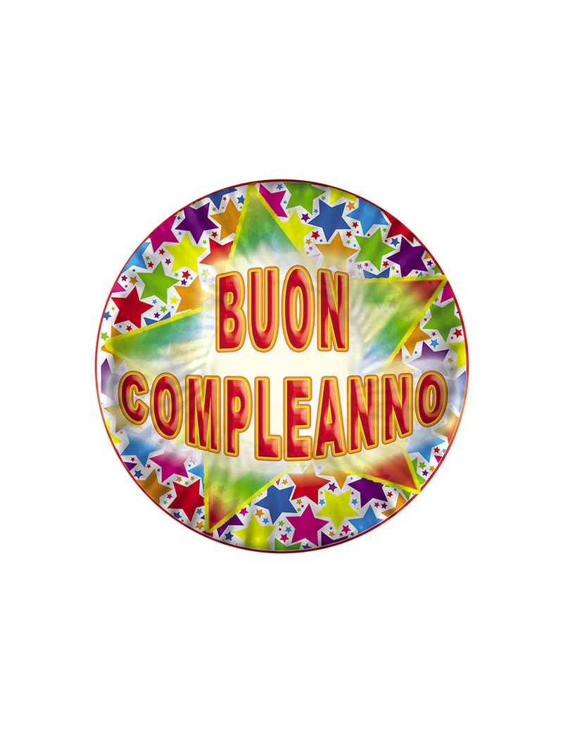 Piatti Ø 18 cm Buon Compleanno (10 pz)