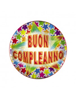 Piatti Ø 18 cm Buon Compleanno (10 pz)