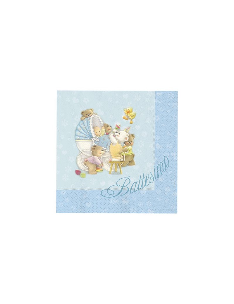 Tovaglioli 25x25 Battesimo Celeste (20 pz)