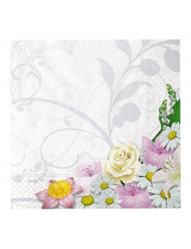 Tovaglioli 25x25 Tema Floreale (20 pz)