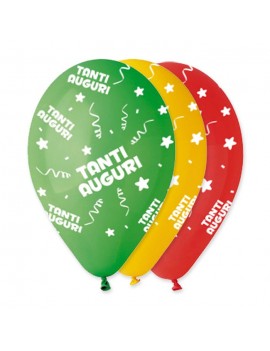 Palloncini Tanti Auguri Multicolor