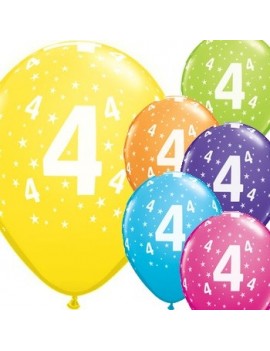 Palloncini Numero 4 Multicolor