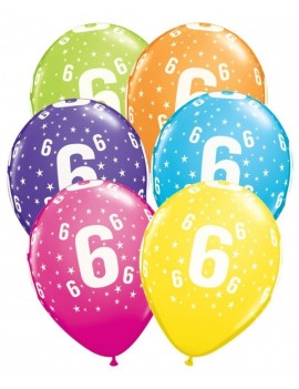 Palloncini Numero 6 Multicolor