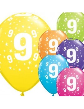 Palloncini Numero 9 Multicolor