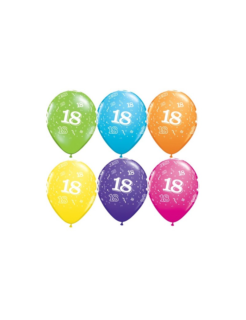 Palloncini Numero 18 Multicolor