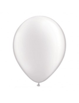 Palloncini in Lattice Bianco Metallizzato 30 cm da 50 pz