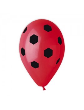 Palloncini in Lattice Calcio Rosso e Nero (10pz)